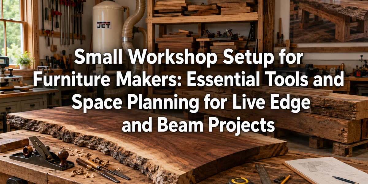 Small Workshop Setup for Furniture Makers: Essential Tools and Space Planning for Live Edge and Beam Projects