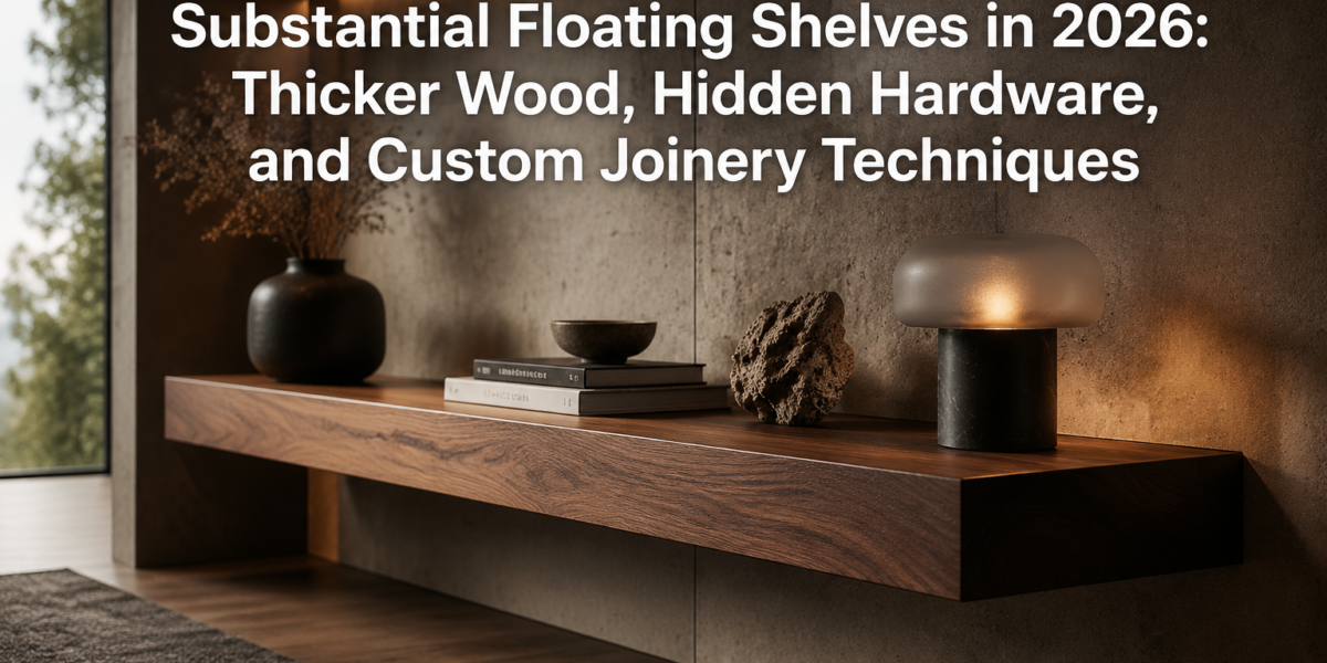 Substantial Floating Shelves in 2026: Thicker Wood, Hidden Hardware, and Custom Joinery Techniques