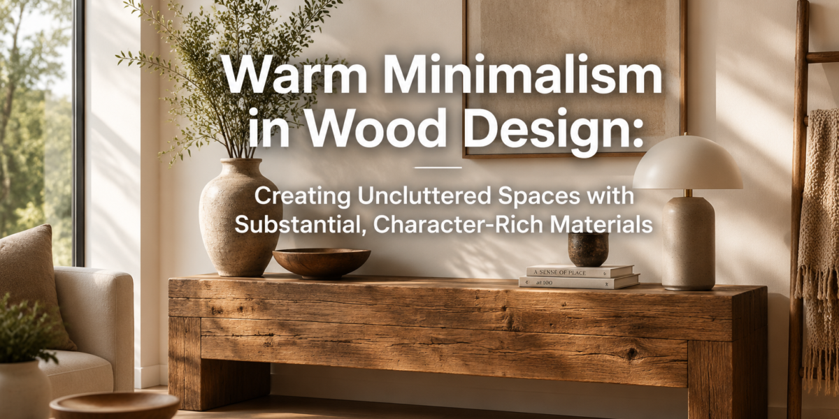 Warm Minimalism in Wood Design: Creating Uncluttered Spaces with Substantial, Character-Rich Materials