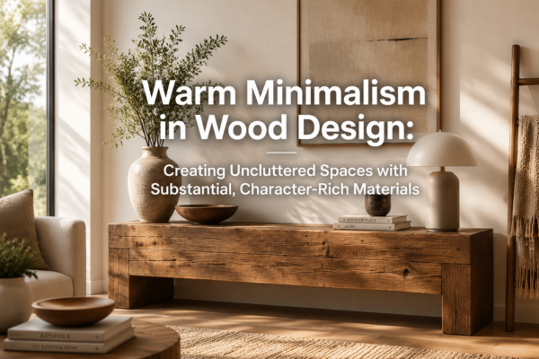 Warm Minimalism in Wood Design: Creating Uncluttered Spaces with Substantial, Character-Rich Materials