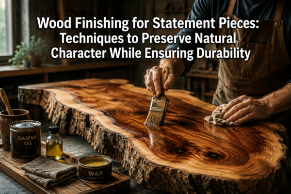 Wood Finishing for Statement Pieces: Techniques to Preserve Natural Character While Ensuring Durability