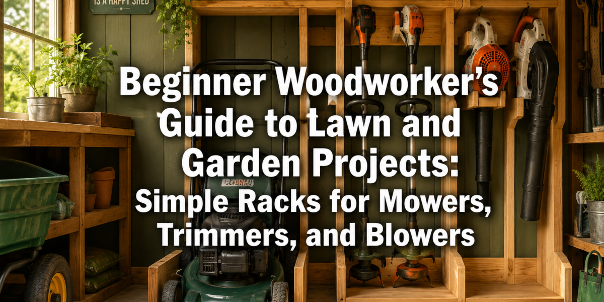 Beginner Woodworker’s Guide to Lawn and Garden Projects: Simple Racks for Mowers, Trimmers, and Blowers