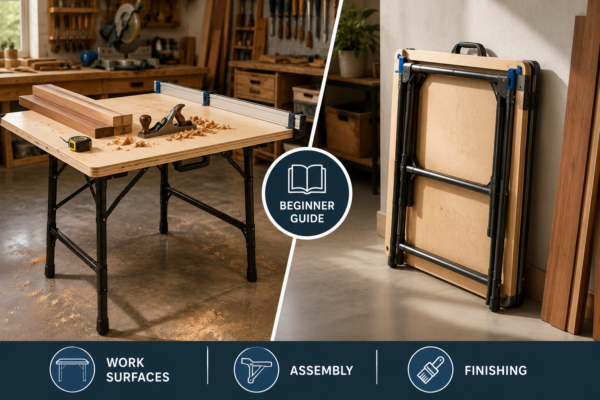Beginner’s Guide to Choosing Folding Tables for Woodworking: Work Surfaces, Assembly, and Finishing