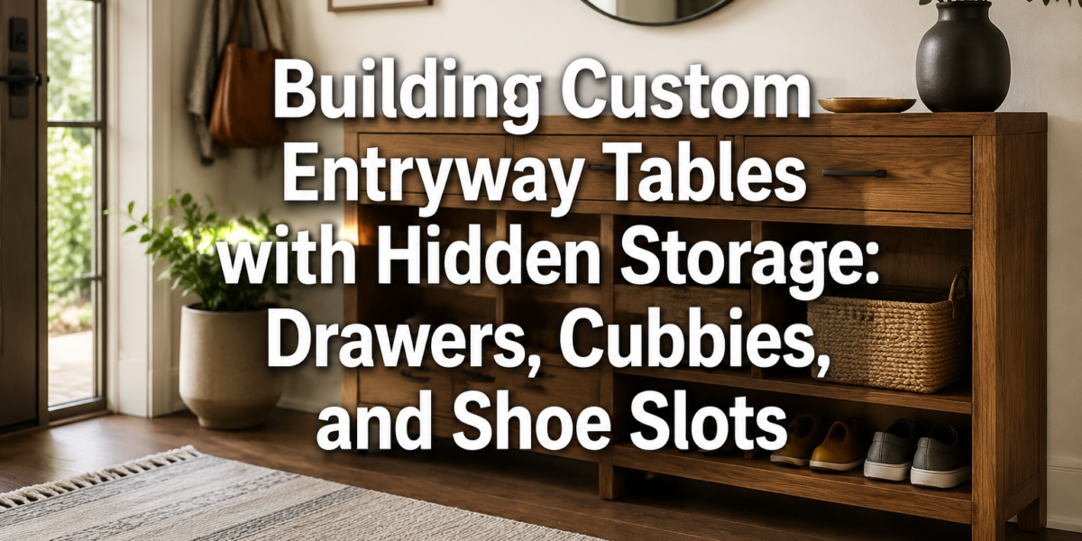 Building Custom Entryway Tables with Hidden Storage: Drawers, Cubbies, and Shoe Slots