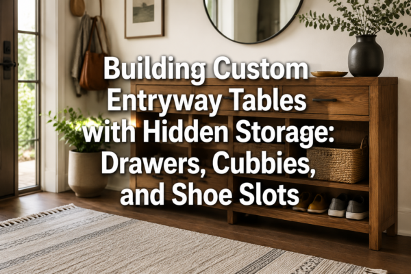 Building Custom Entryway Tables with Hidden Storage: Drawers, Cubbies, and Shoe Slots
