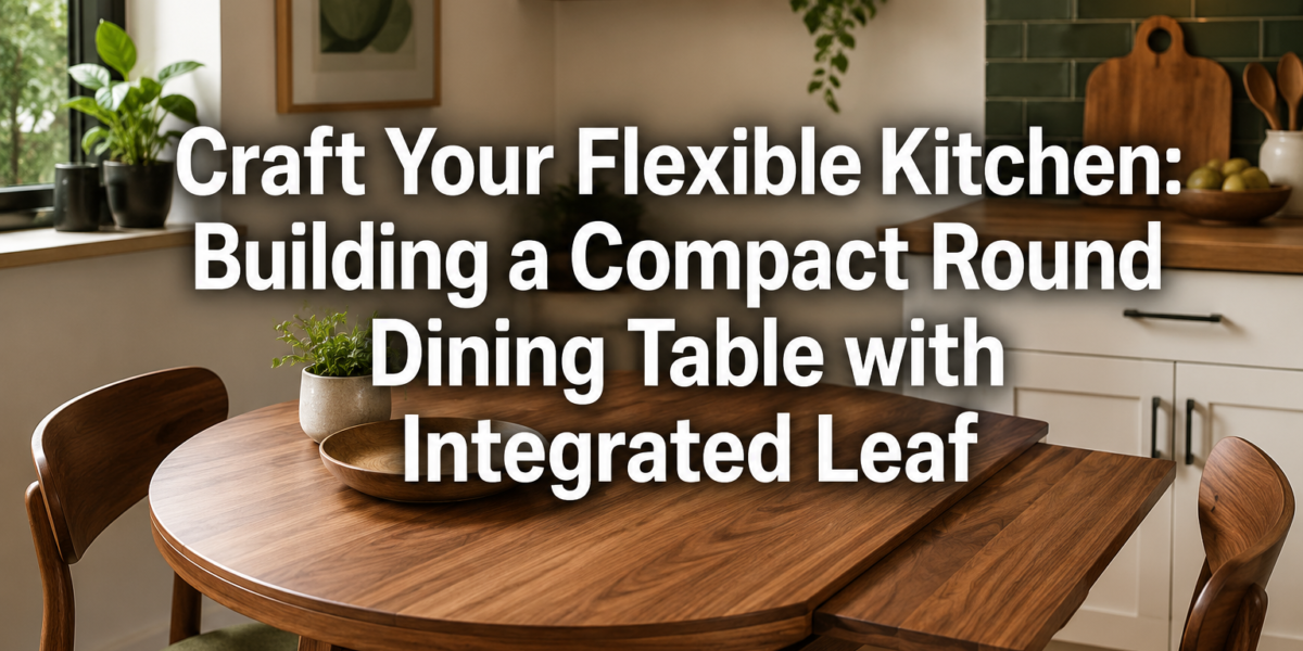Building a Compact Round Dining Table with Integrated Leaf for Small Kitchens