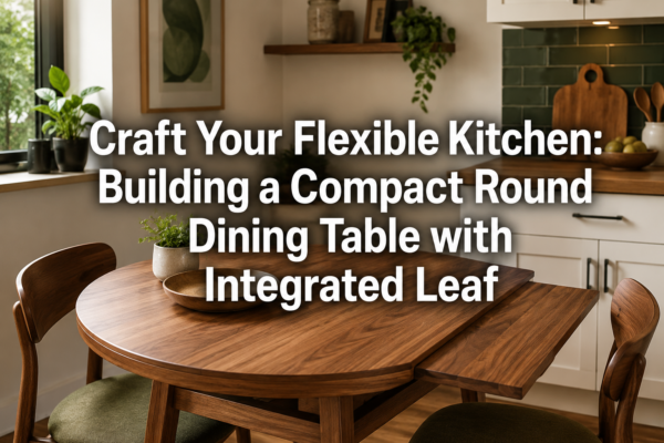 Building a Compact Round Dining Table with Integrated Leaf for Small Kitchens