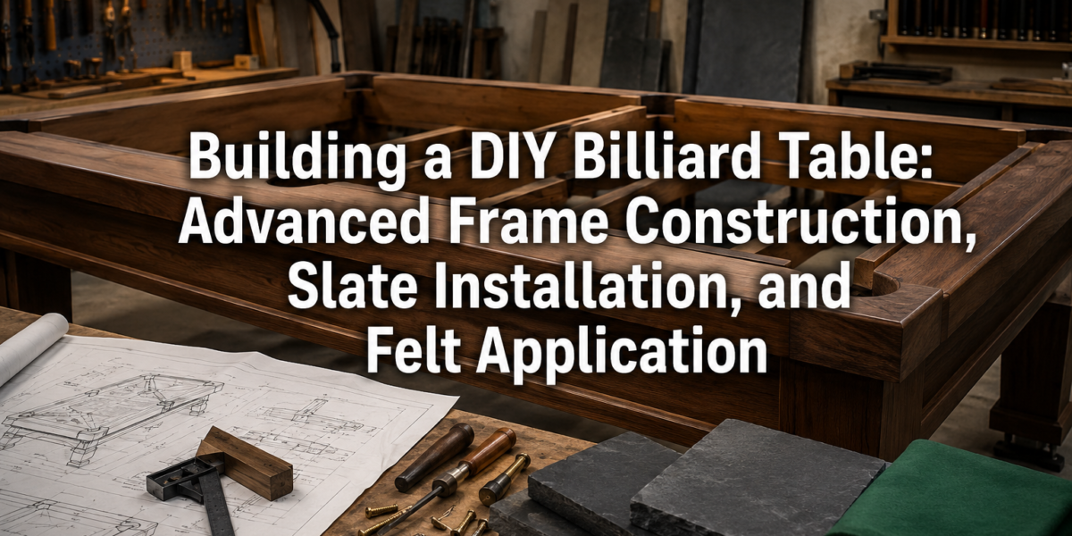Building a DIY Billiard Table: Advanced Frame Construction, Slate Installation, and Felt Application