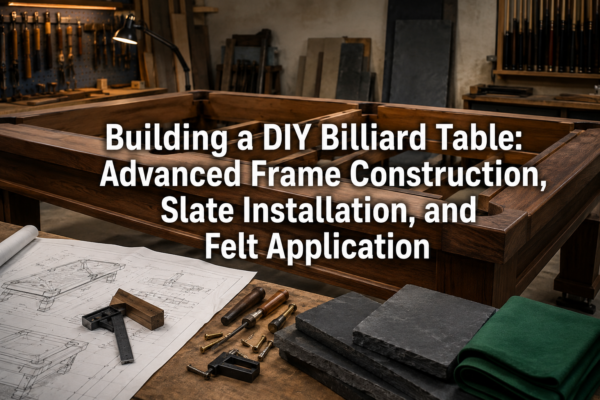 Building a DIY Billiard Table: Advanced Frame Construction, Slate Installation, and Felt Application