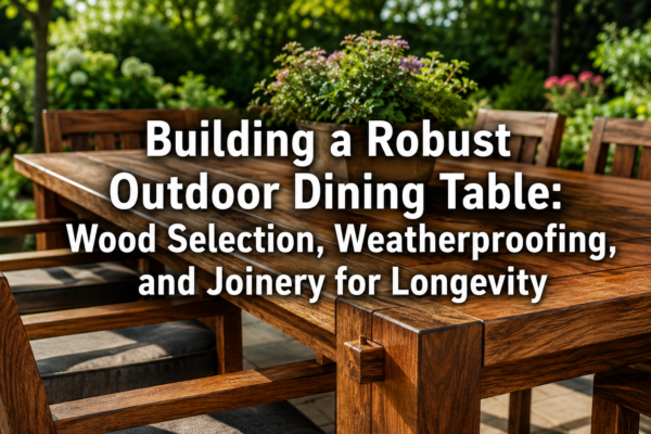 Building a Robust Outdoor Dining Table: Wood Selection, Weatherproofing, and Joinery for Longevity