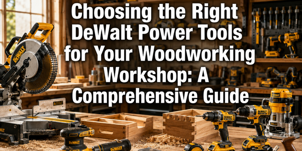 Choosing the Right DeWalt Power Tools for Your Woodworking Workshop: A Comprehensive Guide