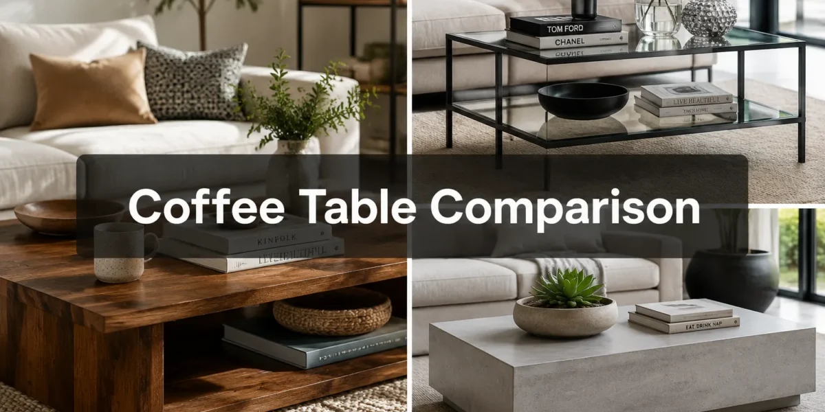Comparing Coffee Tables: Wood vs. Metal, Glass, and Concrete for Your Living Room