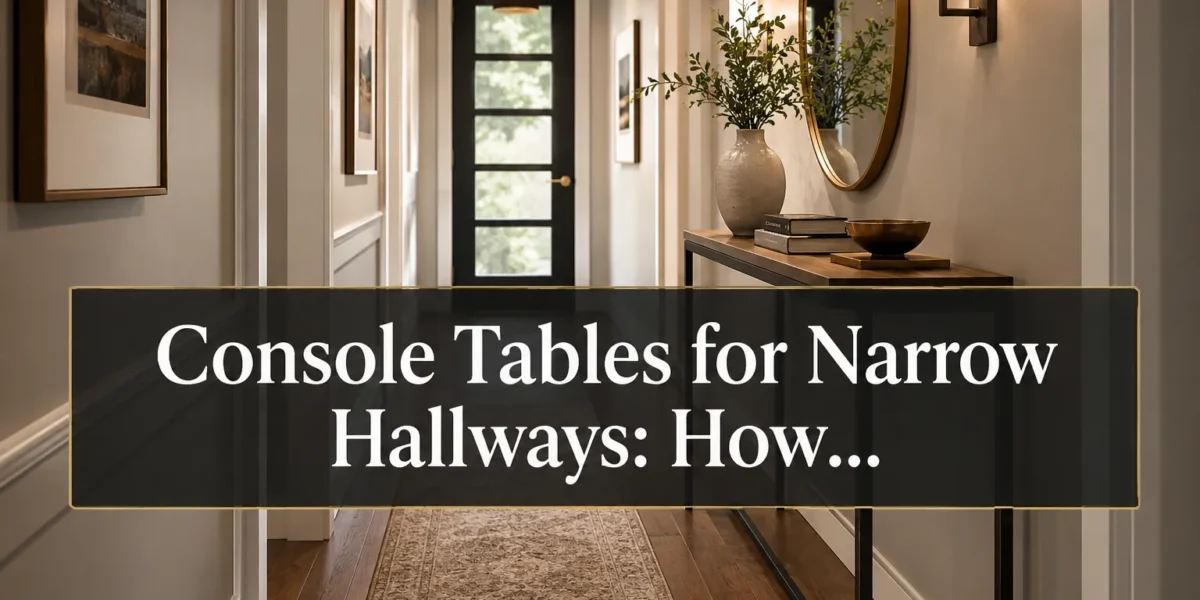 Console Tables for Narrow Hallways: How to Design Slim, Stable Tables That Won’t Tip