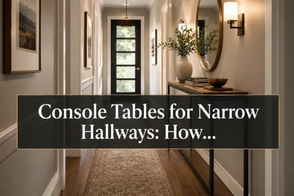 Console Tables for Narrow Hallways: How to Design Slim, Stable Tables That Won’t Tip