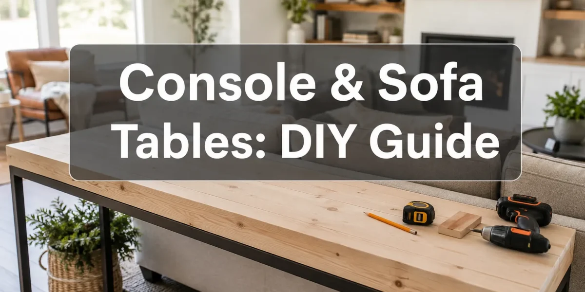 Console and Sofa Tables: Buyer’s Guide for DIY-Friendly Bases and Tops You Can Customize
