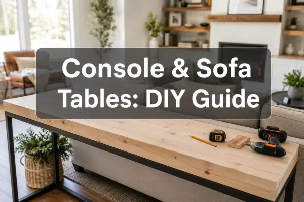 Console and Sofa Tables: Buyer’s Guide for DIY-Friendly Bases and Tops You Can Customize