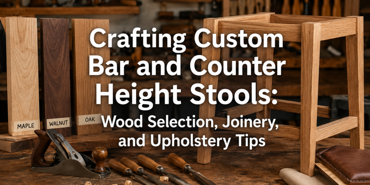 Crafting Custom Bar and Counter Height Stools: Wood Selection, Joinery, and Upholstery Tips