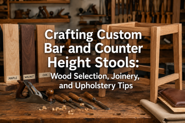 Crafting Custom Bar and Counter Height Stools: Wood Selection, Joinery, and Upholstery Tips
