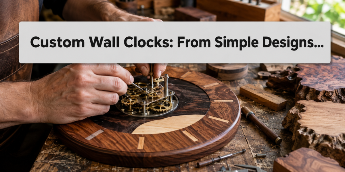 Custom Wall Clocks: From Simple Designs to Statement Pieces Using Exotic Woods and Mechanical Movements