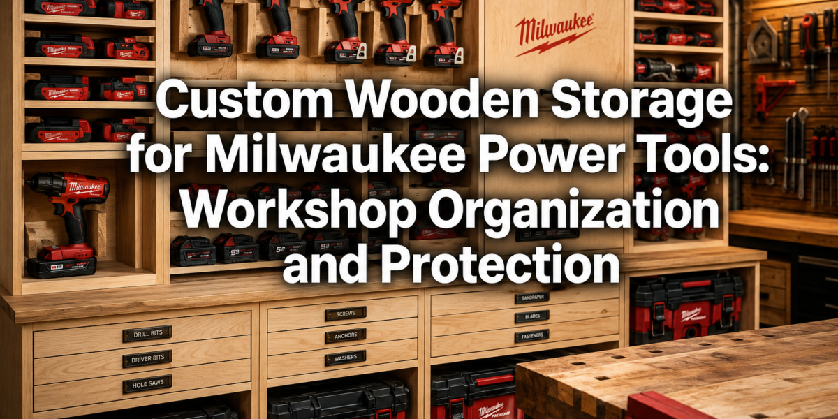 Custom Wooden Storage for Milwaukee Power Tools: Workshop Organization and Protection