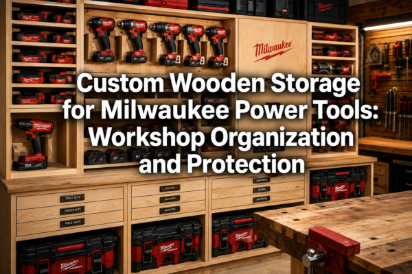 Custom Wooden Storage for Milwaukee Power Tools: Workshop Organization and Protection