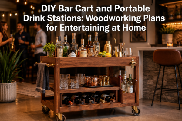 DIY Bar Cart and Portable Drink Stations: Woodworking Plans for Entertaining at Home