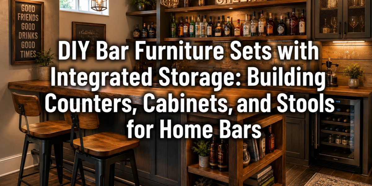 DIY Bar Furniture Sets with Integrated Storage: Building Counters, Cabinets, and Stools for Home Bars