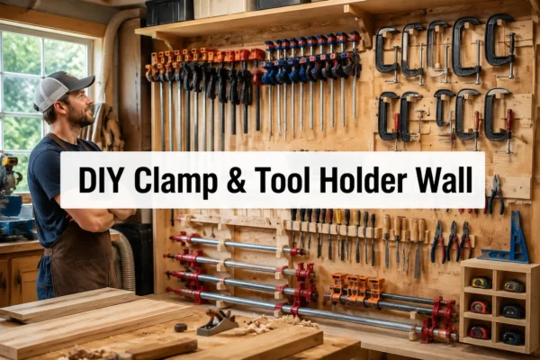 DIY Clamp Rack and Tool Holder Wall: Building Efficient Storage for Your Most-Used Workshop Tools