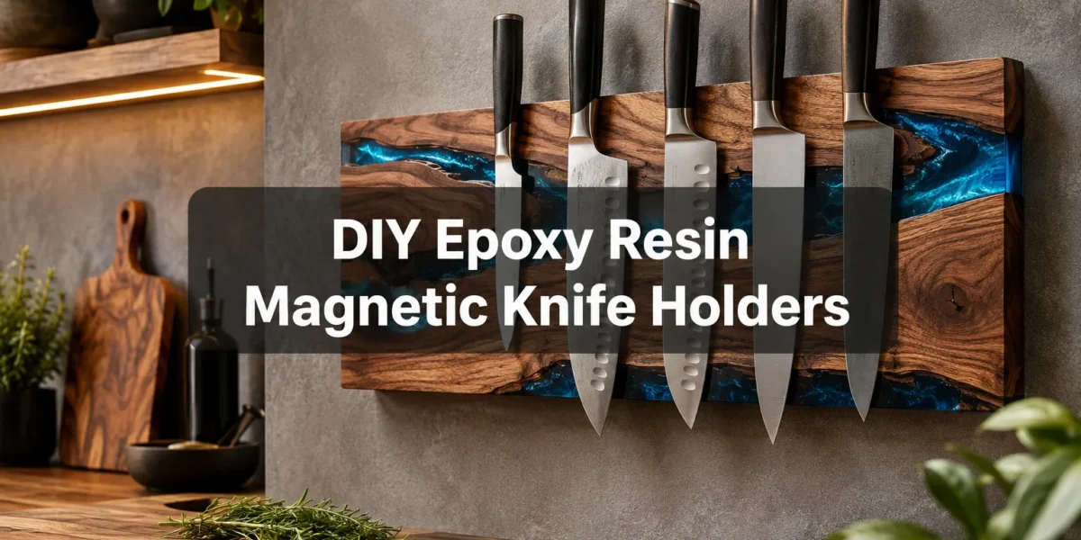 DIY Epoxy Resin Magnetic Knife Holders: Modern Kitchen Woodcraft with Resin Casting and Hidden Magnets