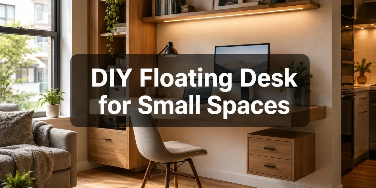 DIY Floating Minimalist Desk with Integrated Storage: Wall‑Mounted Workspace for Small Apartments
