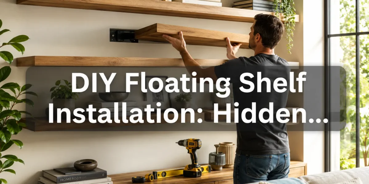 DIY Floating Shelf Installation: Hidden Bracket Joinery and Load-Bearing Techniques