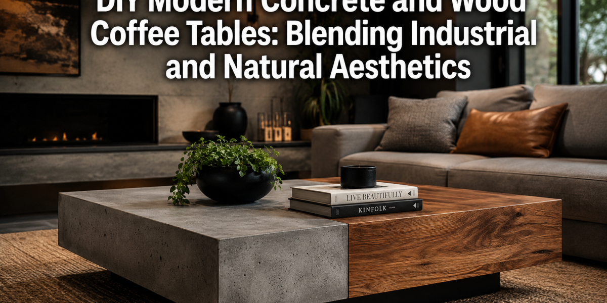 DIY Modern Concrete and Wood Coffee Tables: Blending Industrial and Natural Aesthetics