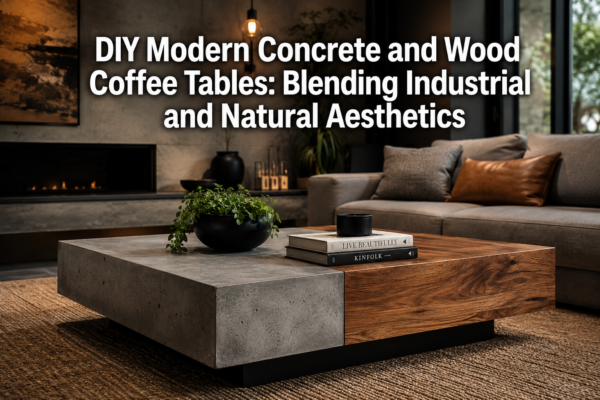 DIY Modern Concrete and Wood Coffee Tables: Blending Industrial and Natural Aesthetics