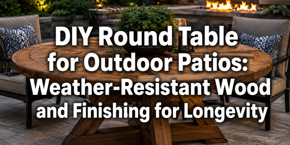DIY Round Table for Outdoor Patios: Weather-Resistant Wood and Finishing for Longevity