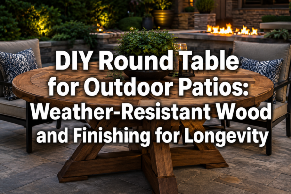 DIY Round Table for Outdoor Patios: Weather-Resistant Wood and Finishing for Longevity