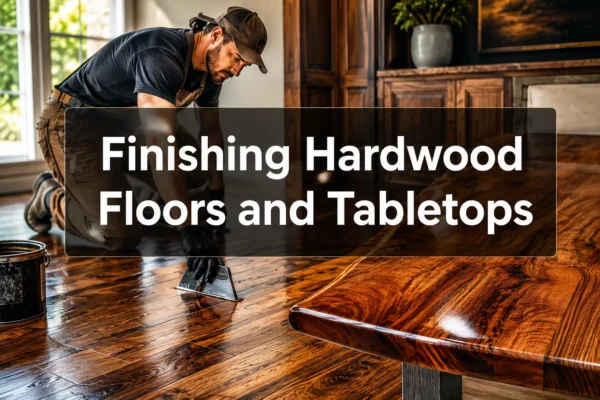 Finishing Hardwood Floors and Tabletops: Sanding, Staining, and Sealing for Professional Results