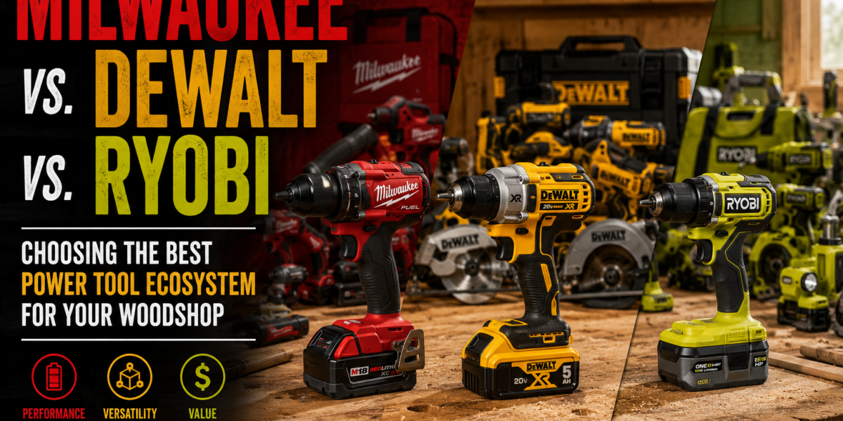 Milwaukee vs. DeWalt vs. Ryobi: Choosing the Best Power Tool Ecosystem for Your Woodshop
