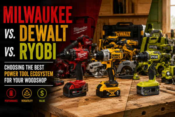 Milwaukee vs. DeWalt vs. Ryobi: Choosing the Best Power Tool Ecosystem for Your Woodshop