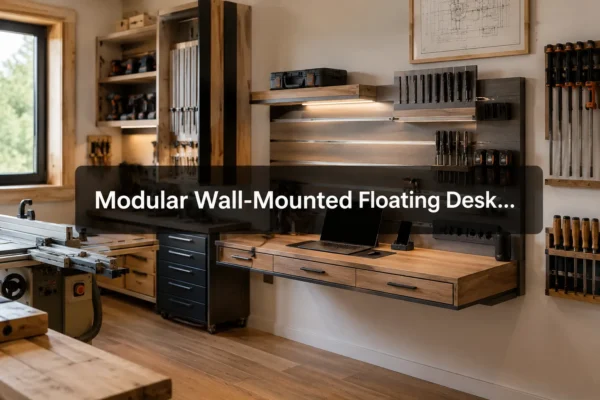 Modular Wall-Mounted Floating Desk Systems for Home Woodshops: Cable Management and Accessory Docks