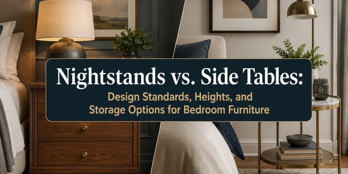 Nightstands vs. Side Tables: Design Standards, Heights, and Storage Options for Bedroom Furniture