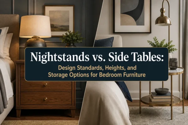 Nightstands vs. Side Tables: Design Standards, Heights, and Storage Options for Bedroom Furniture