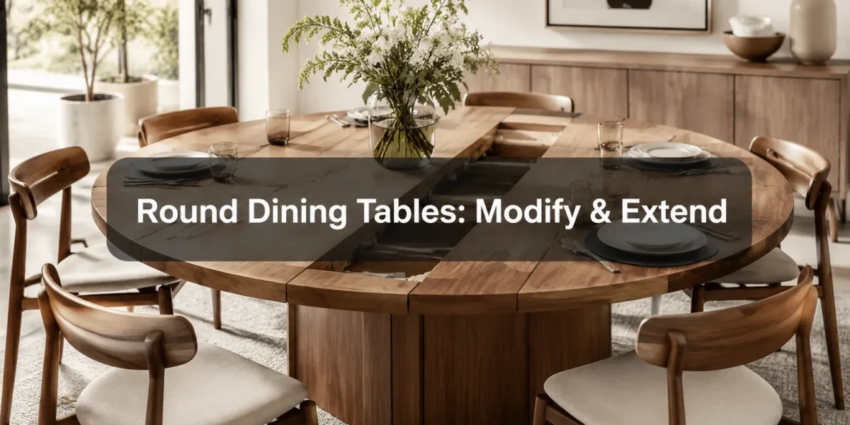 Round Dining Room Tables: What to Look For When Buying a Table You Can Later Modify or Extend