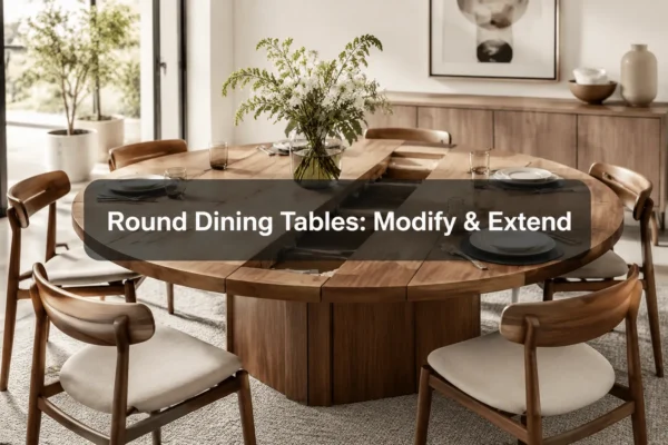Round Dining Room Tables: What to Look For When Buying a Table You Can Later Modify or Extend