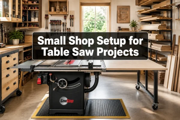 Small Shop Setup for Table Saw Projects: A Practical Layout for Safe Cuts, Outfeed, and Storage
