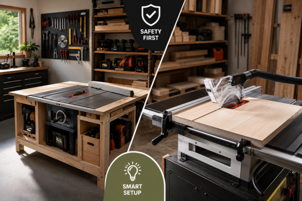 Small Workshop Setup for Table Saw Projects: Using Saw Bench Tables Safely and Efficiently