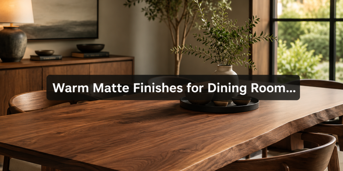 Warm Matte Finishes for Dining Room Tables: From Sanding to Final Coat