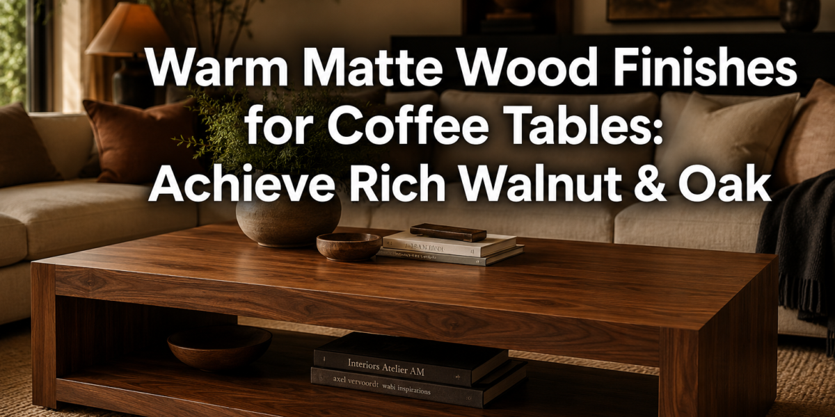 Warm Matte Wood Finishes for Coffee Tables: How to Achieve Rich Walnut and Oak Tones