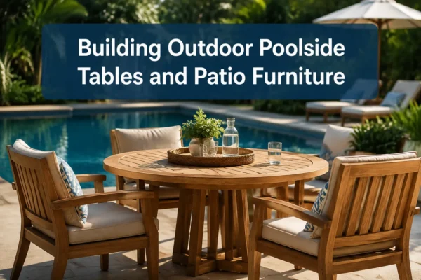 Building Outdoor Poolside Tables and Patio Furniture: Weather-Resistant Woods and Finishing Techniques