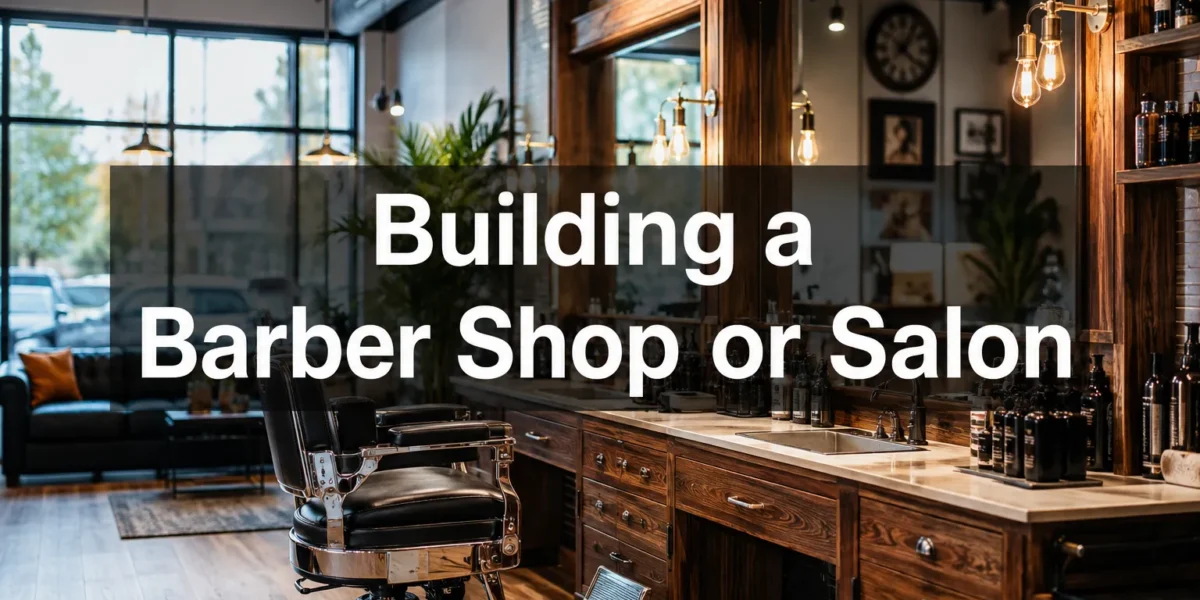Building a Barber Shop or Salon Workstation: Custom Wood Styling Stations and Storage Furniture