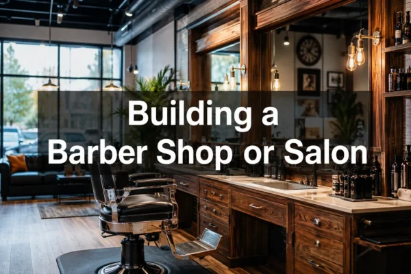 Building a Barber Shop or Salon Workstation: Custom Wood Styling Stations and Storage Furniture